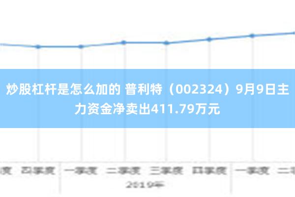 炒股杠杆是怎么加的 普利特（002324）9月9日主力资金净卖出411.79万元