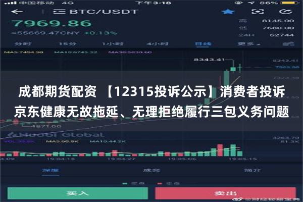 成都期货配资 【12315投诉公示】消费者投诉京东健康无故拖延、无理拒绝履行三包义务问题