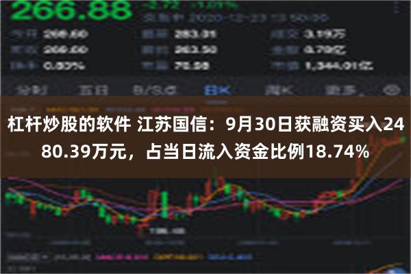 杠杆炒股的软件 江苏国信：9月30日获融资买入2480.39万元，占当日流入资金比例18.74%